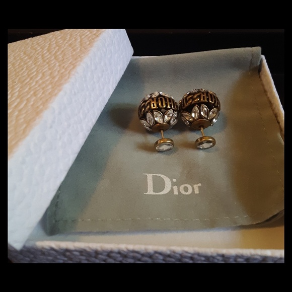 New! Crystal Dior Tribal Earrings! - Picture 2 of 4